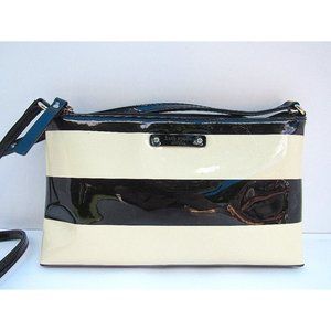 Kate Spade Patent Leather Striped Shoulder Bag